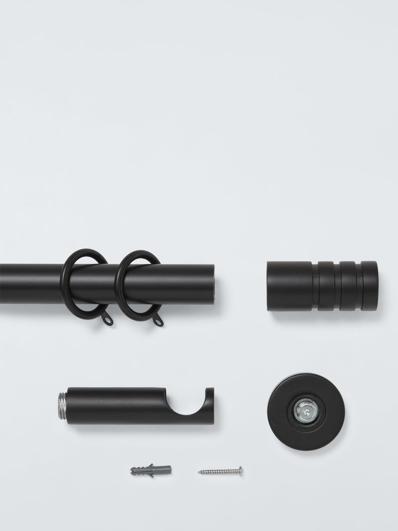 John Lewis Fixed Metal Curtain Pole with Barrel Finial, UK version