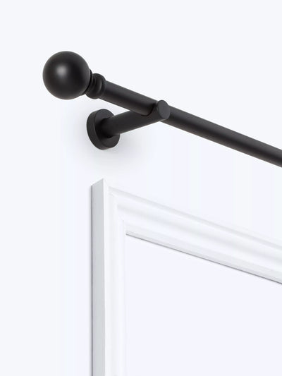 John Lewis Fixed Eyelet Metal Curtain Pole Kit with Ball Finial, 28mm Diameter- Buy online at McGrocer