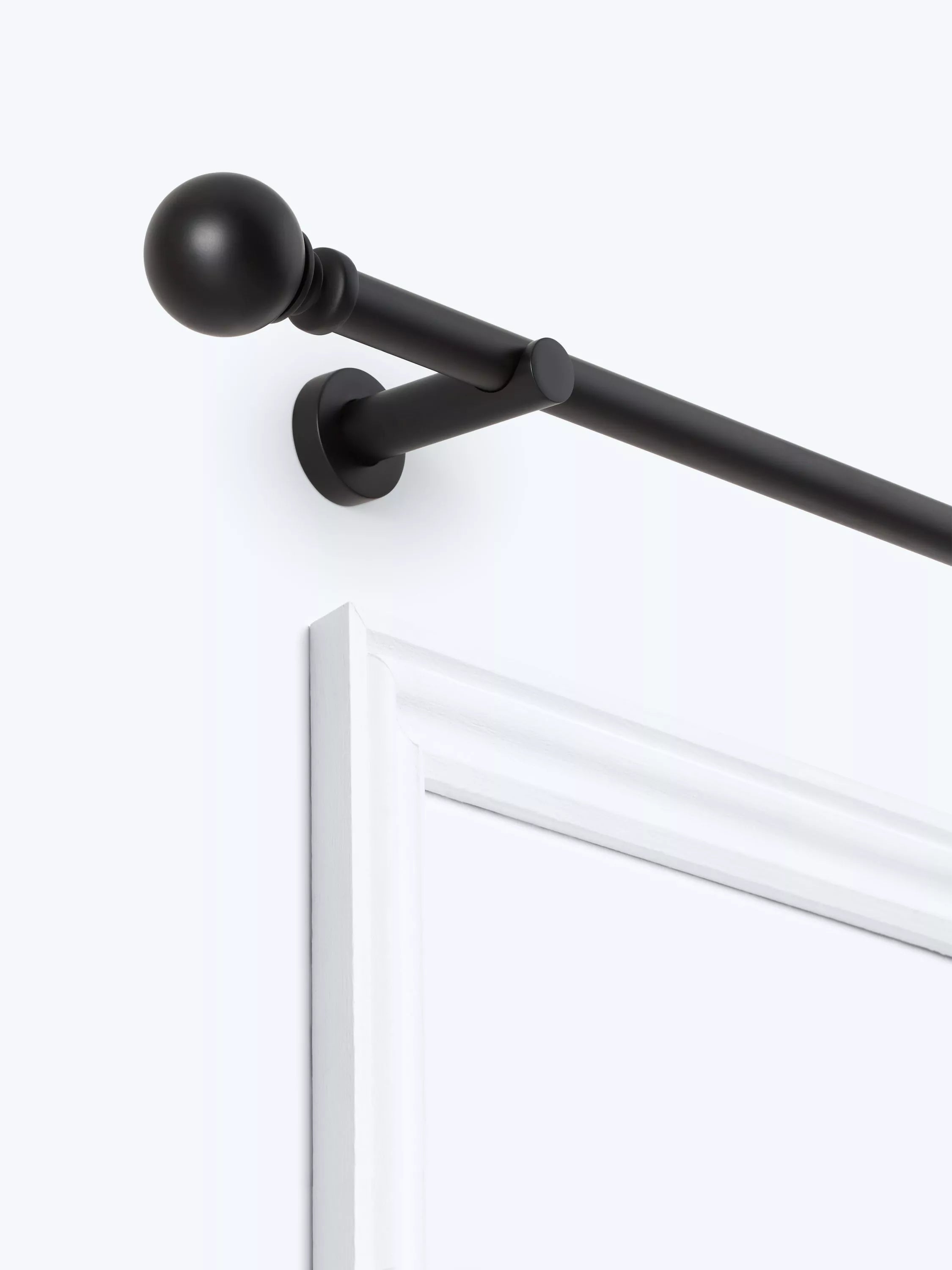 Fixed Eyelet Metal Curtain Pole Kit with Ball Finial, 28mm Diameter