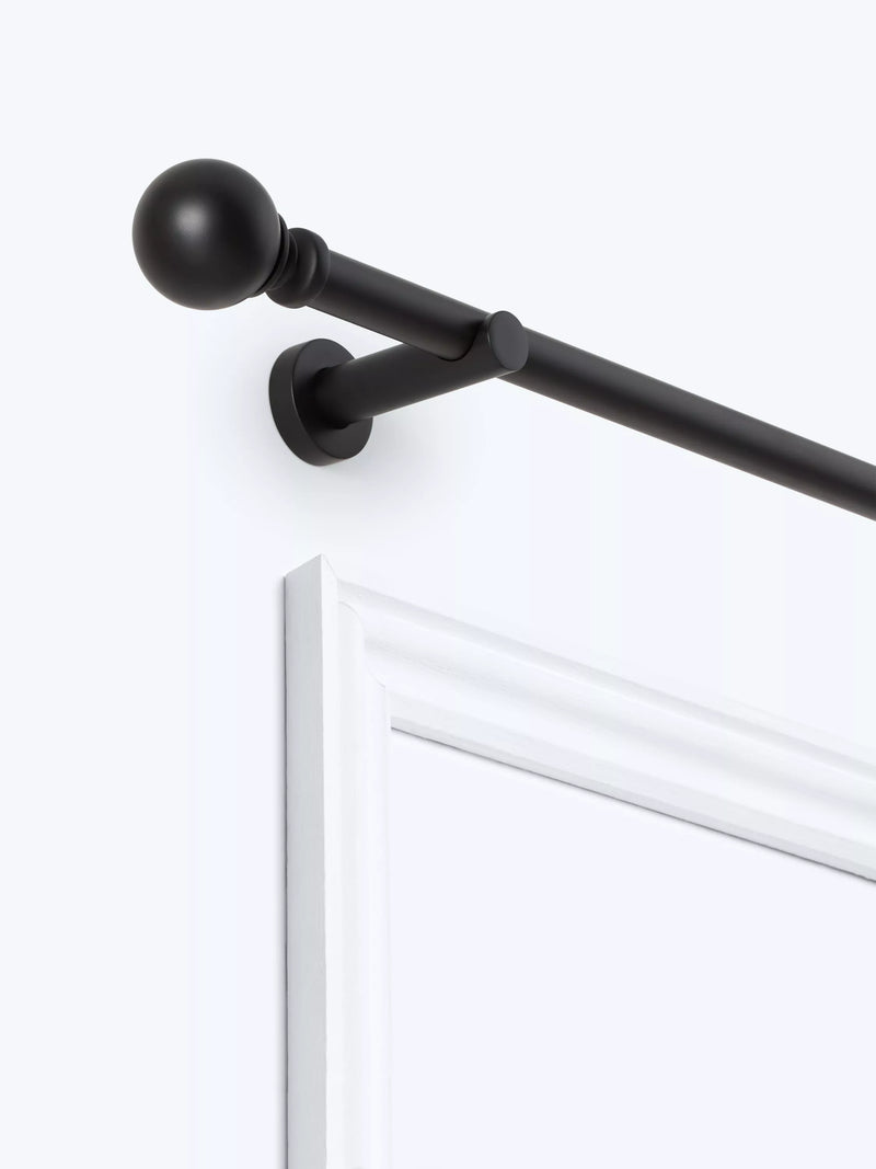 Fixed Eyelet Metal Curtain Pole Kit with Ball Finial, 28mm Diameter