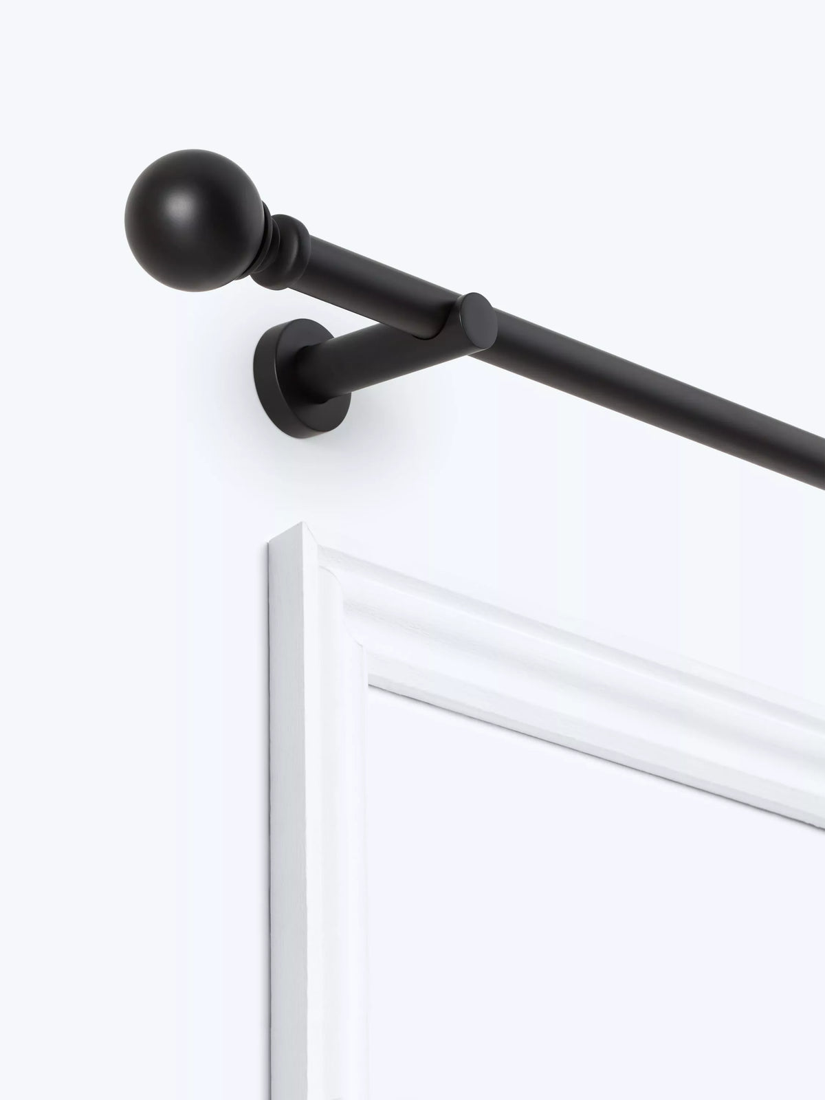 Fixed Eyelet Metal Curtain Pole Kit with Ball Finial, 28mm Diameter