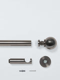 Fixed Eyelet Metal Curtain Pole Kit with Ball Finial, 28mm Diameter