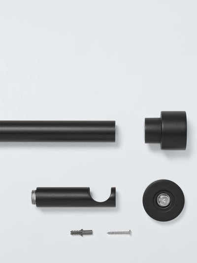 John Lewis John Lewis Fixed Eyelet Metal Curtain Pole Kit with Stud Finial, Dia.28mm- Buy online at McGrocer