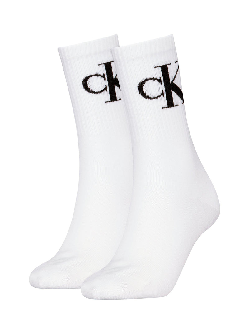Calvin Klein weiße Ripp-Socken, UK-Version