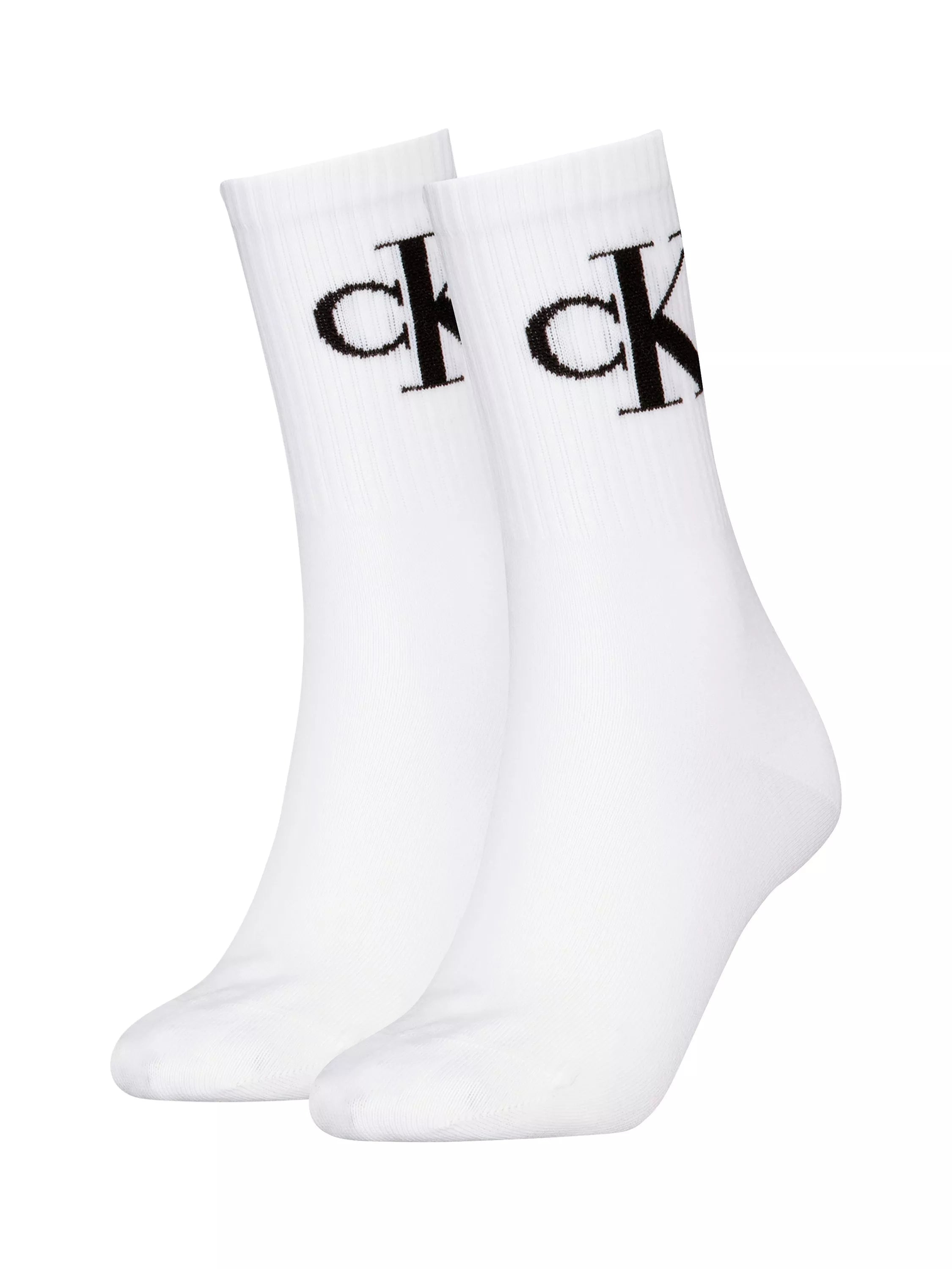 Calvin Klein Ripp-Socken Weiß Crew Socks