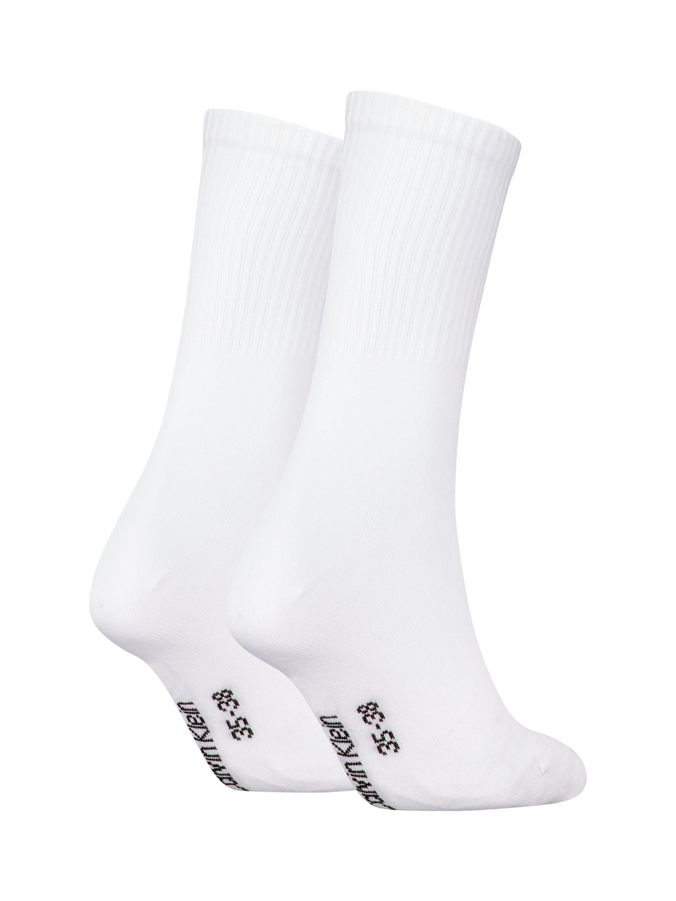Calvin Klein weiße Ripp-Socken, UK-Version