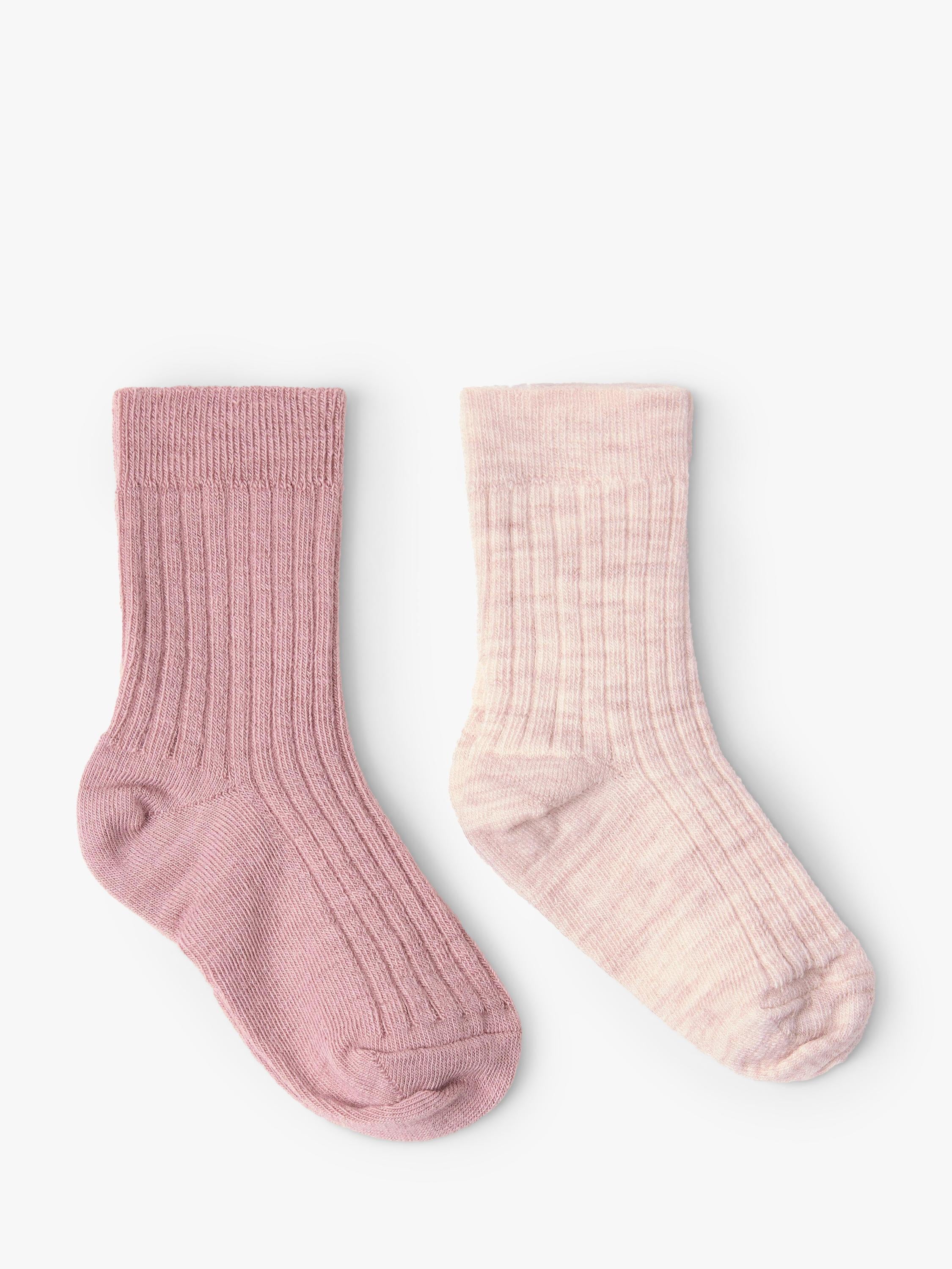 Lindex kids socks pink pale pink pack of 2, UK version