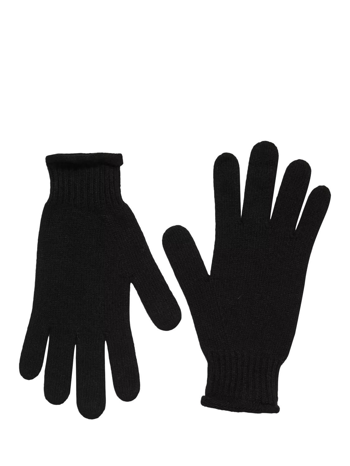 SISLEY ribbed cuff gloves cashmere blend knit - British product