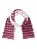 Benetton Kids' Stripe Knitted Scarf, Antique Rose