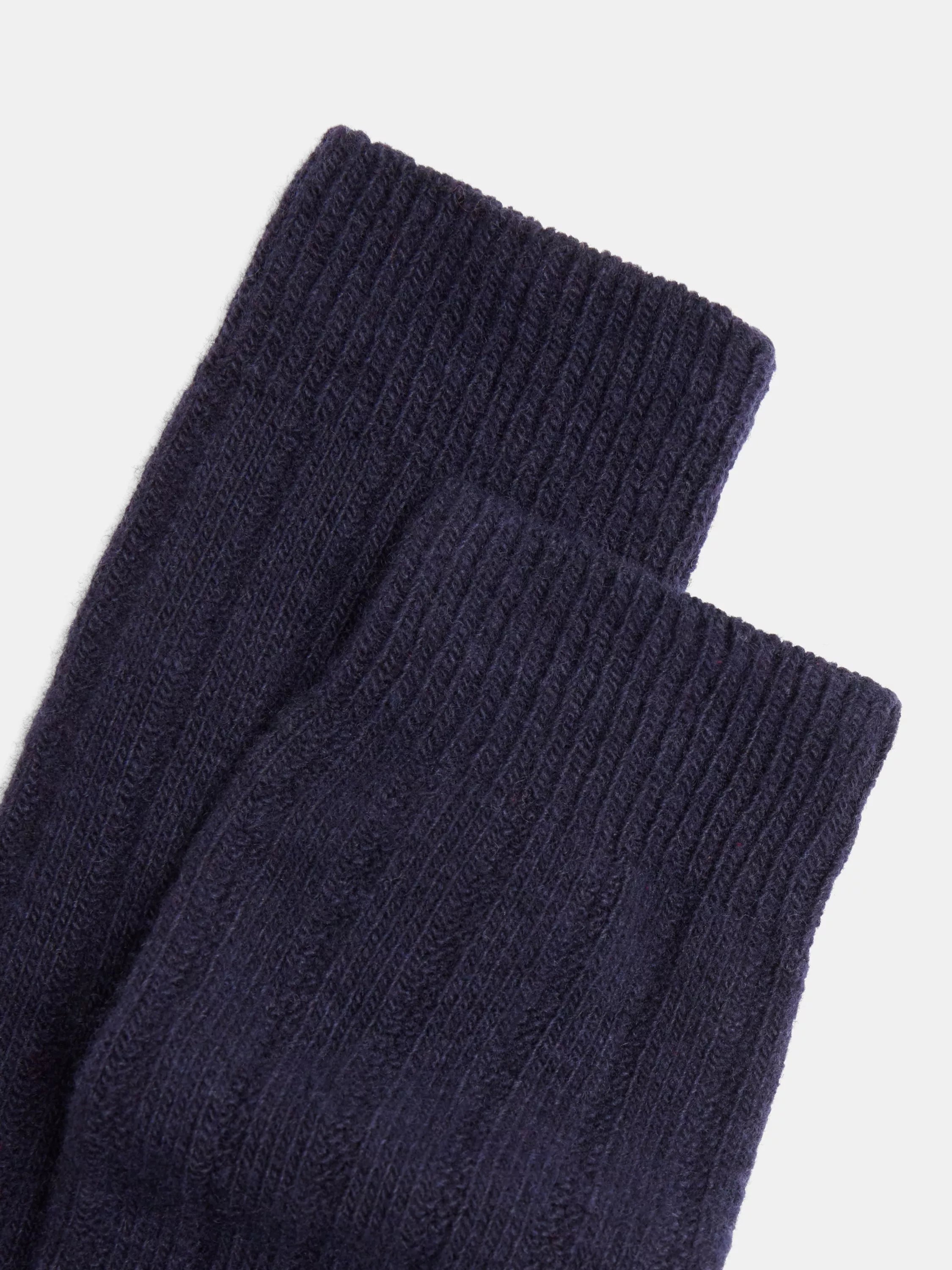 HUSH wool blend socks one size navy (British brand)