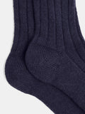 HUSH wool blend socks one size navy (British brand)