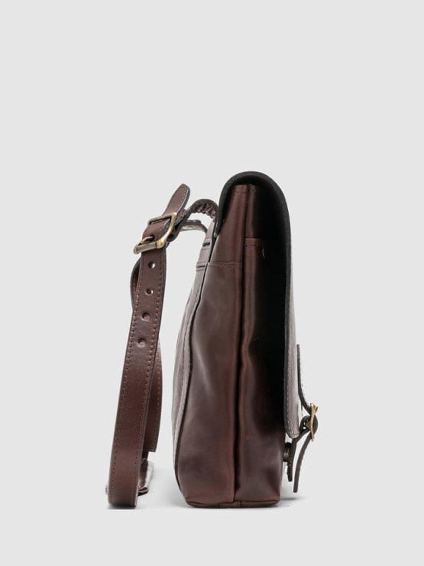 Rodd & Gunn Woodstock messenger satchel in Cocoa, imported from the UK