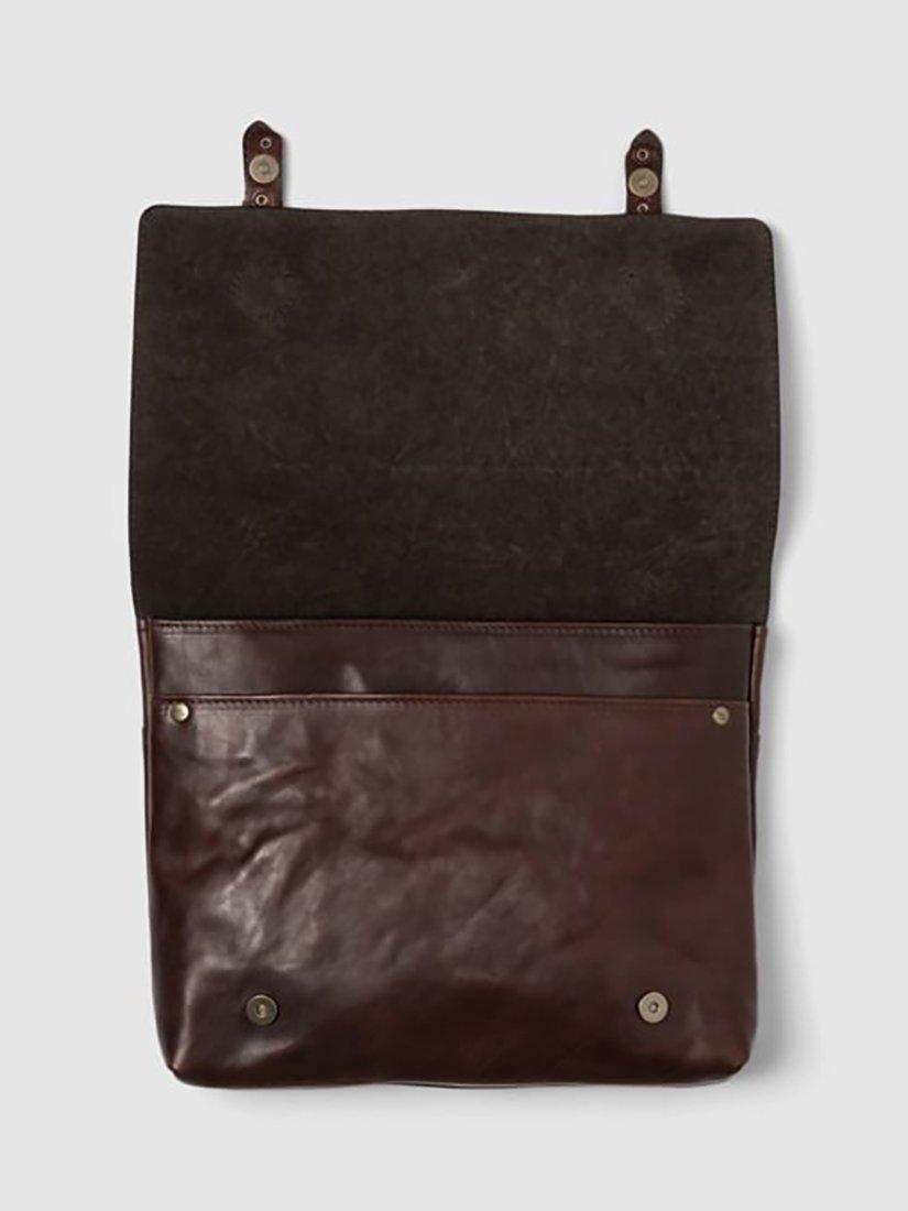 Rodd & Gunn Woodstock messenger satchel in Cocoa, imported from the UK