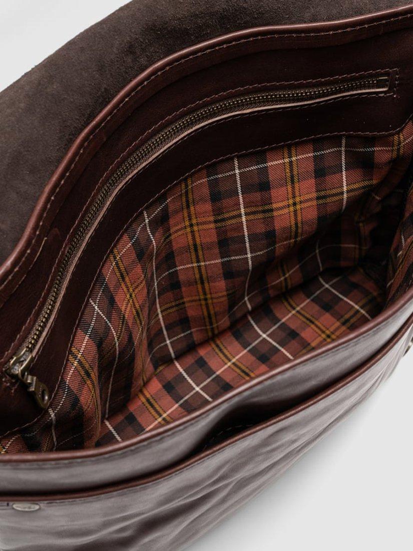 Rodd & Gunn Woodstock messenger satchel in Cocoa, imported from the UK
