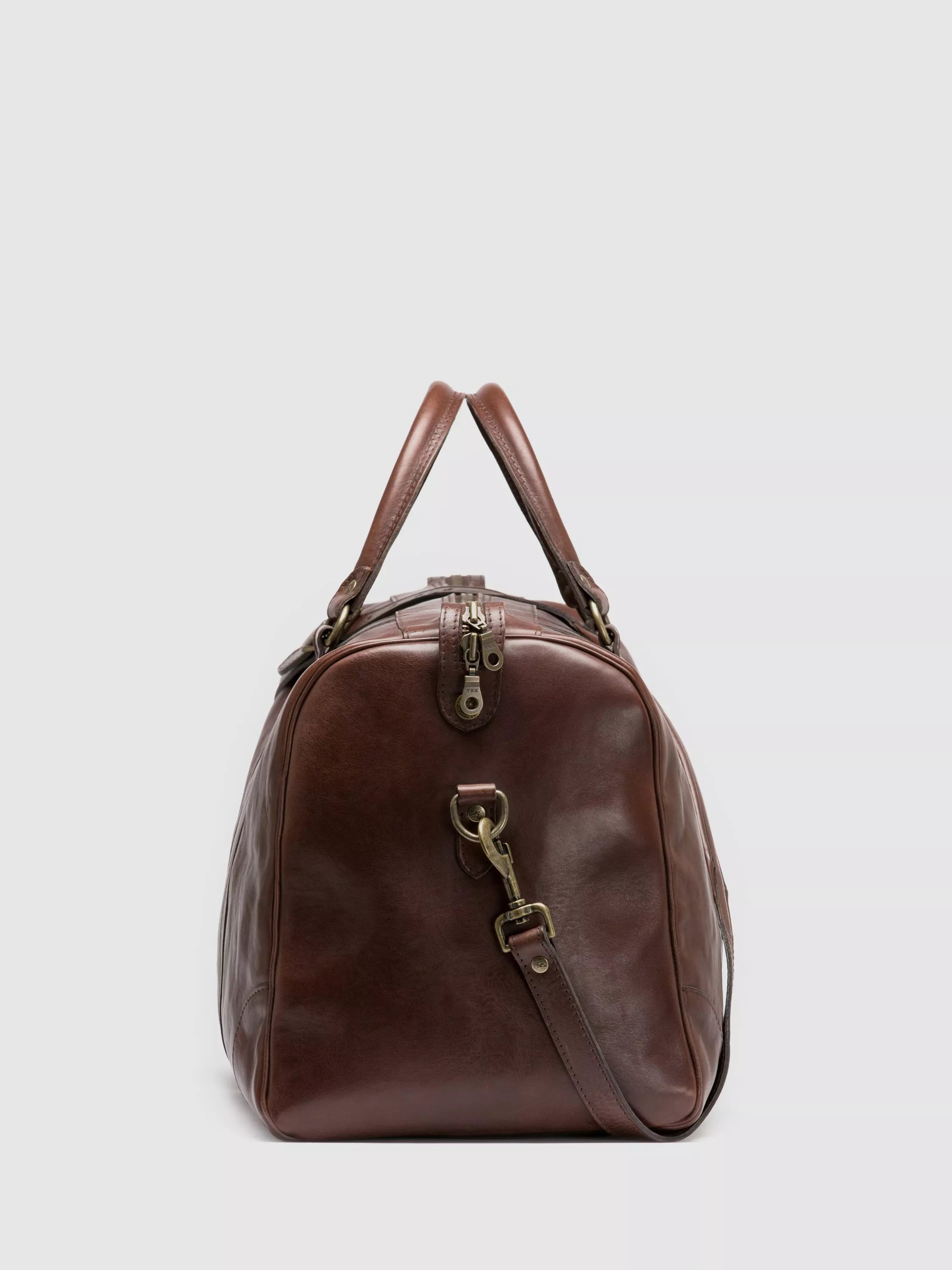 Rodd & Gunn chocolate leather weekender bag - British product