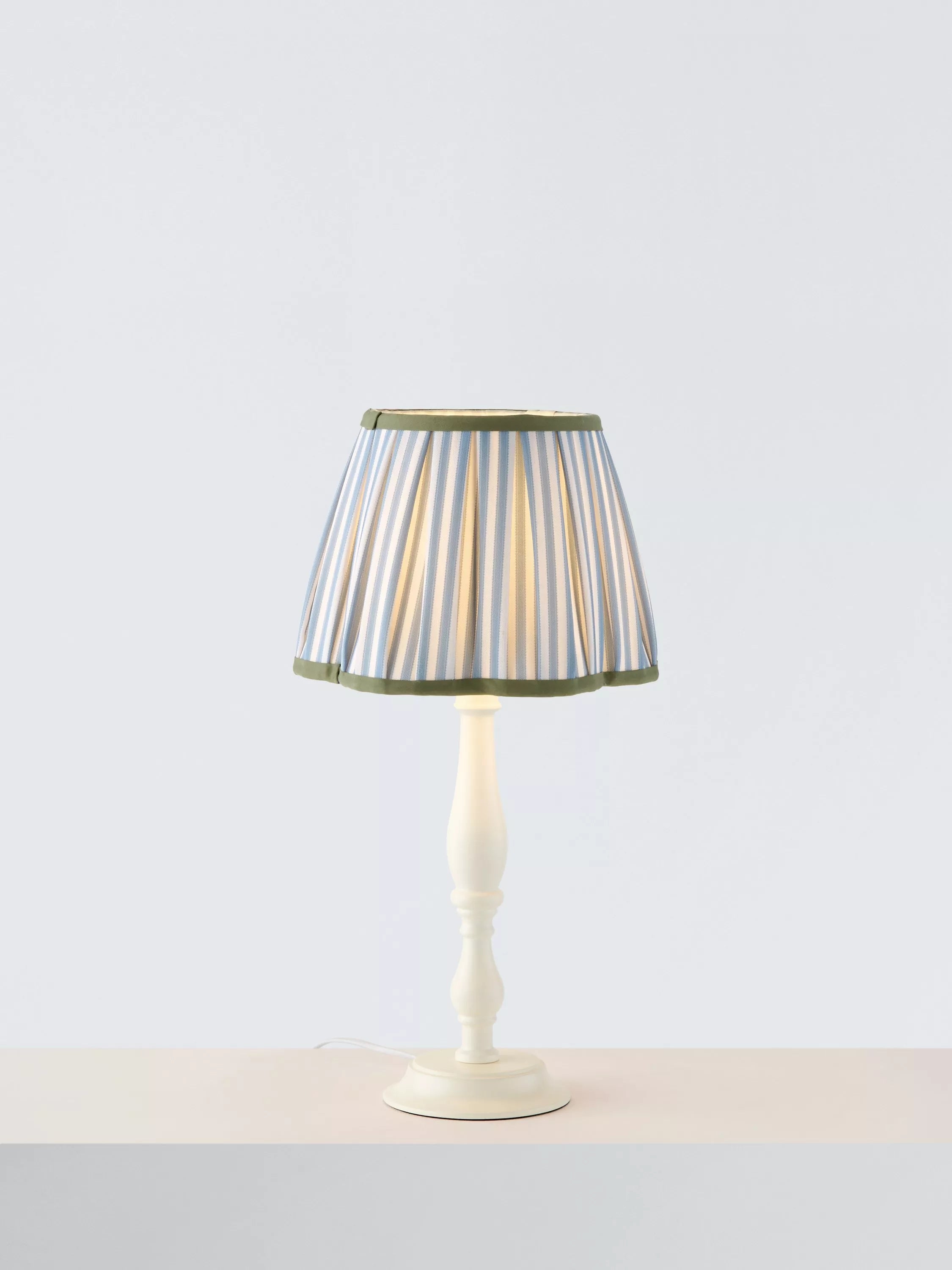 John Lewis x Sanderson Pinetum Stripe Lampshade, Green, Dia.25cm
