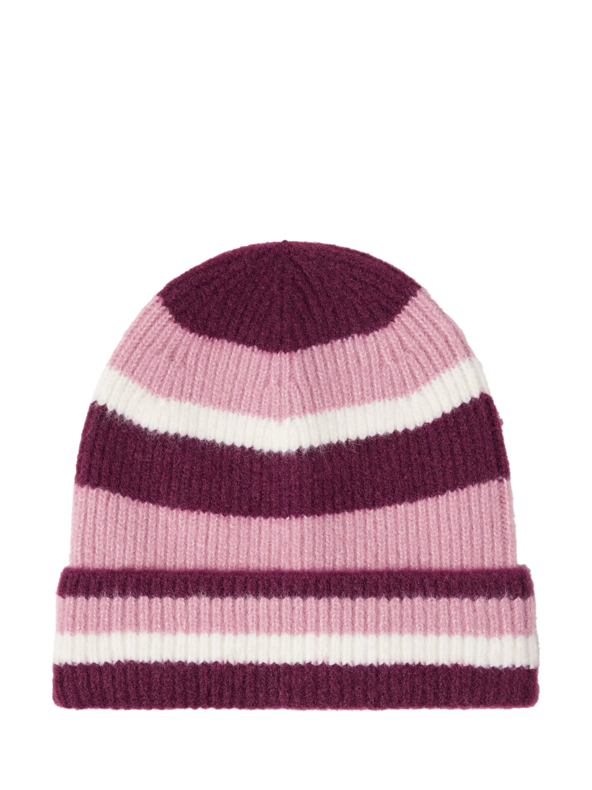 Lindex Kids Multi Stripe Wool Blend Beanie Hat, UK version