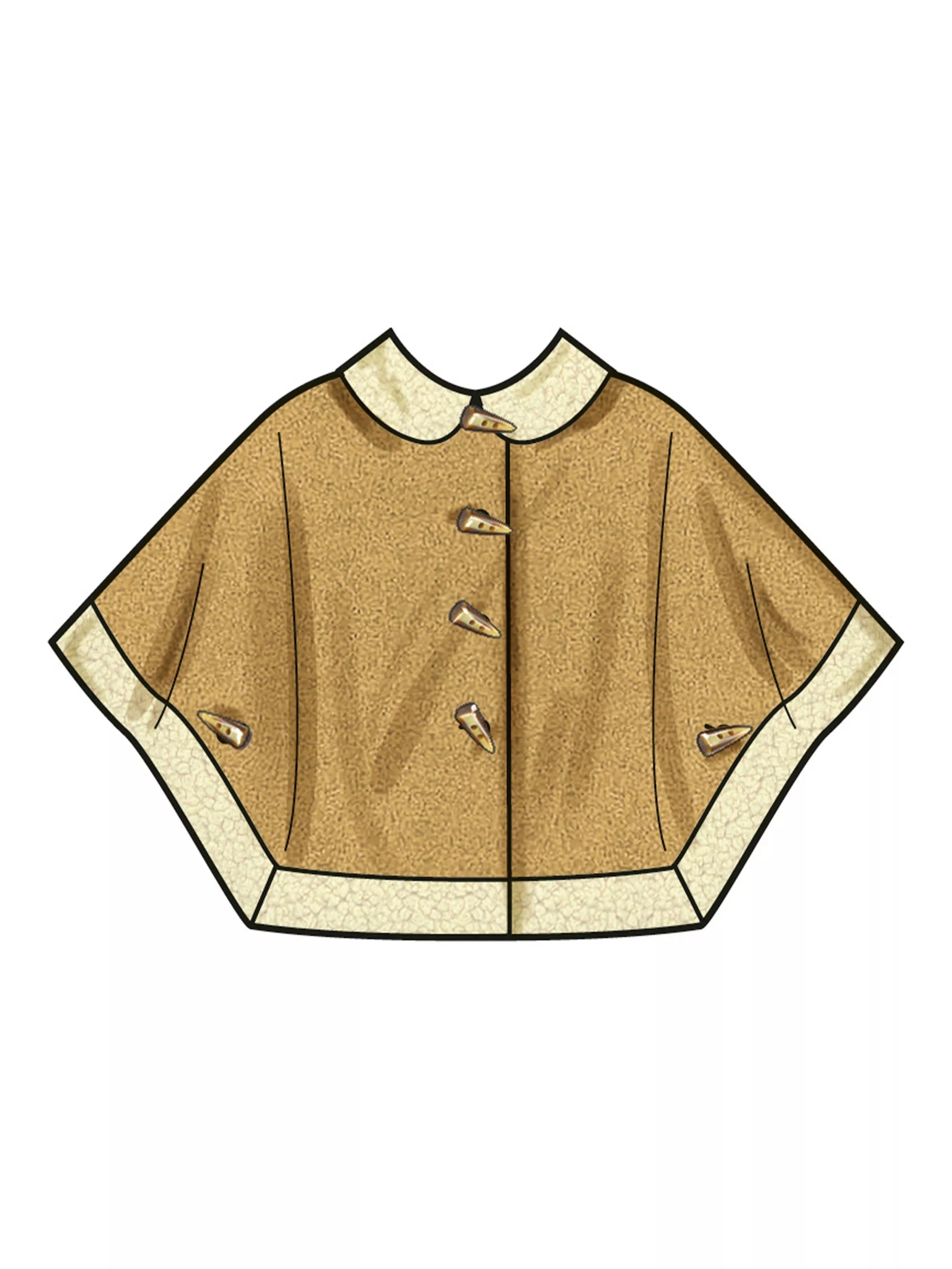 Simplicity children's poncho sewing pattern S3043 (British brand)