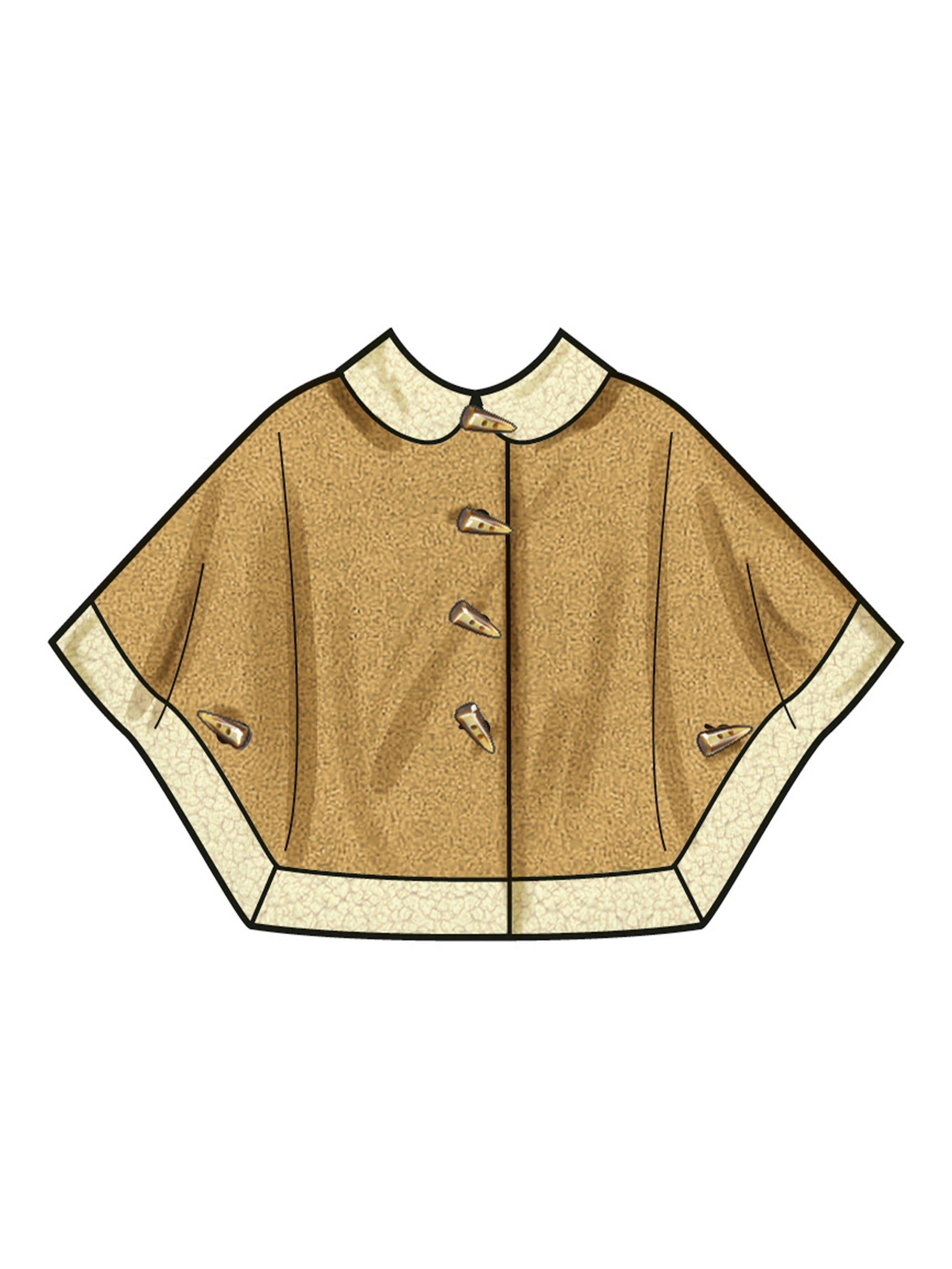 Simplicity children's poncho sewing pattern S3043 (British brand)