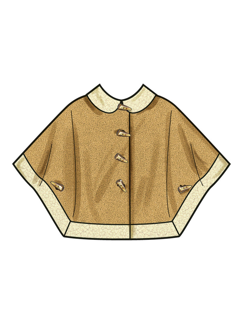 Simplicity children's poncho sewing pattern S3043 (British brand)