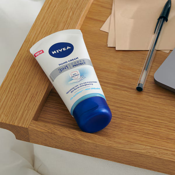 NIVEA Care &amp; Protect 3 in 1 Anti-Bacterial Hand Cream 75ml