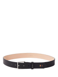 PS Paul Smith black leather belt with chrome buckle, imported from the UK