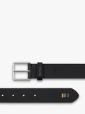 PS Paul Smith black leather belt with chrome buckle, imported from the UK