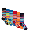 OddBalls Lines Socks, Pack of 6, Patterned