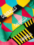 OddBalls socks pack of 6 random print, UK version