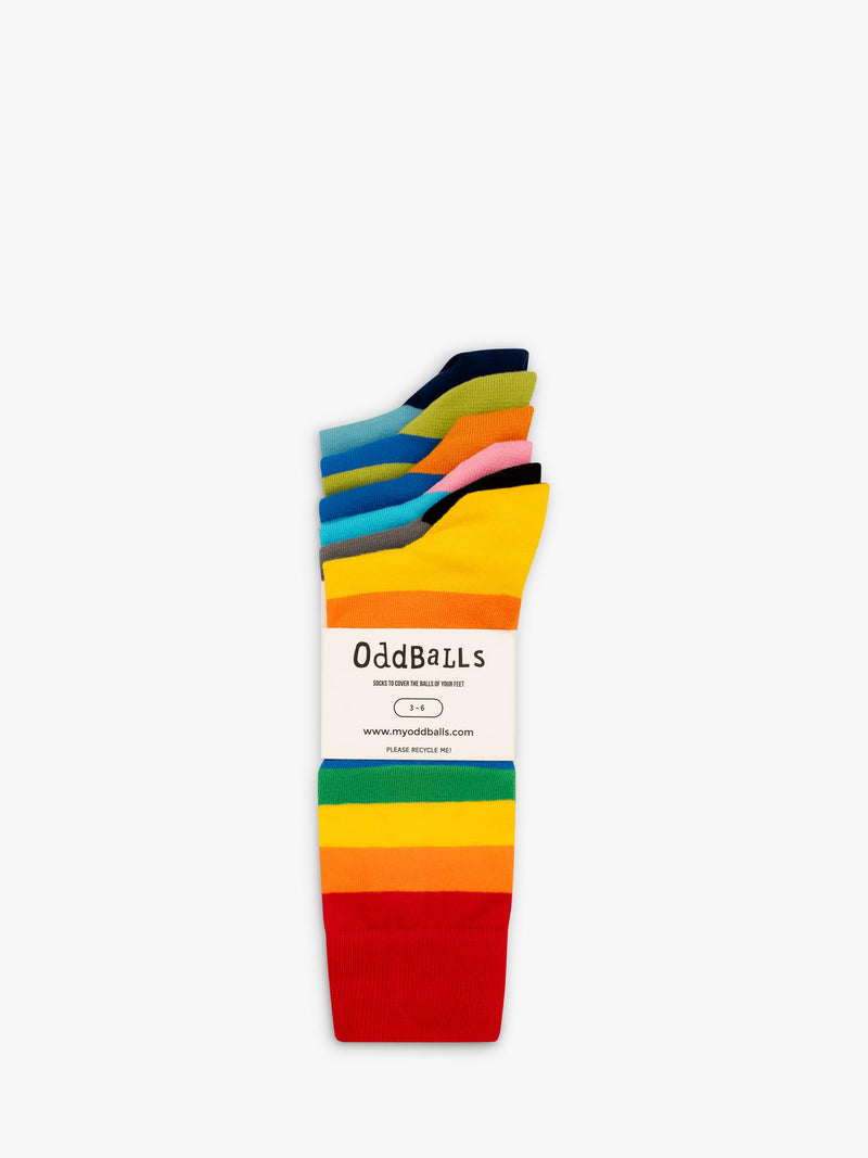 OddBalls striped socks pack of 6 - British product