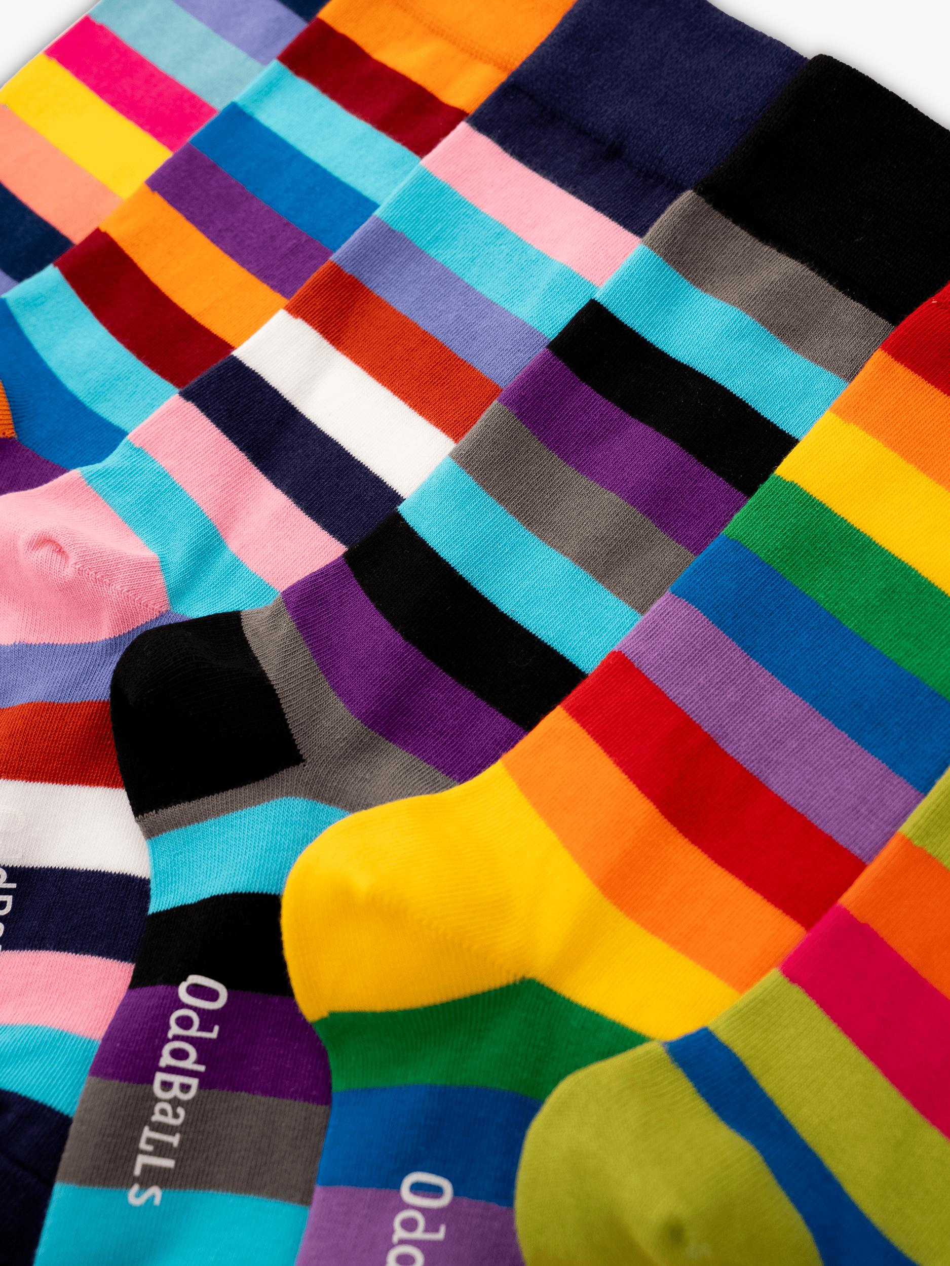 OddBalls striped socks pack of 6 - British product