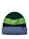 Benetton Kids' Colour Block Stripe Beanie, Green/Multi