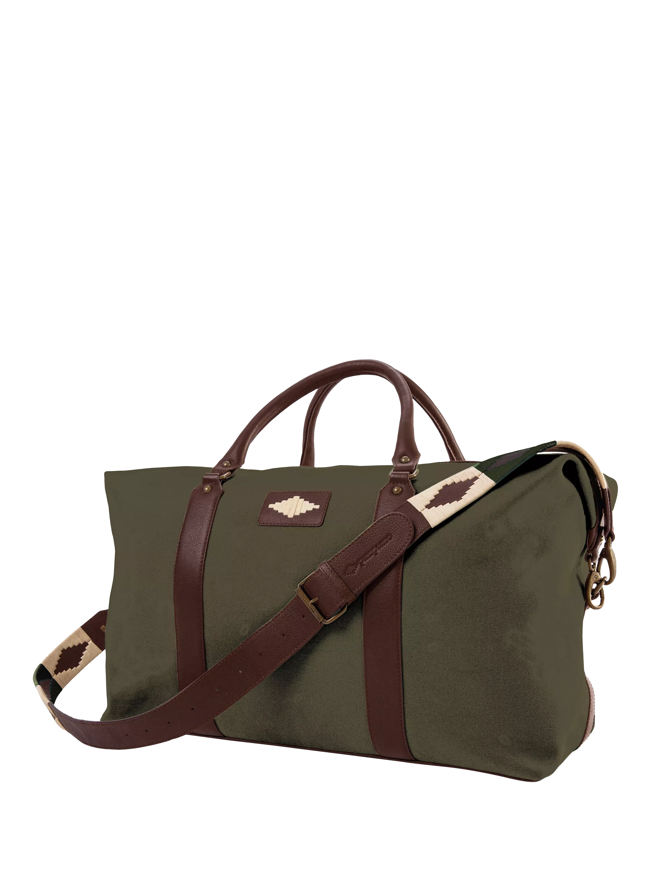 Pampeano Caballero Duffle Bag aus Leder und Canvas, 38 Liter