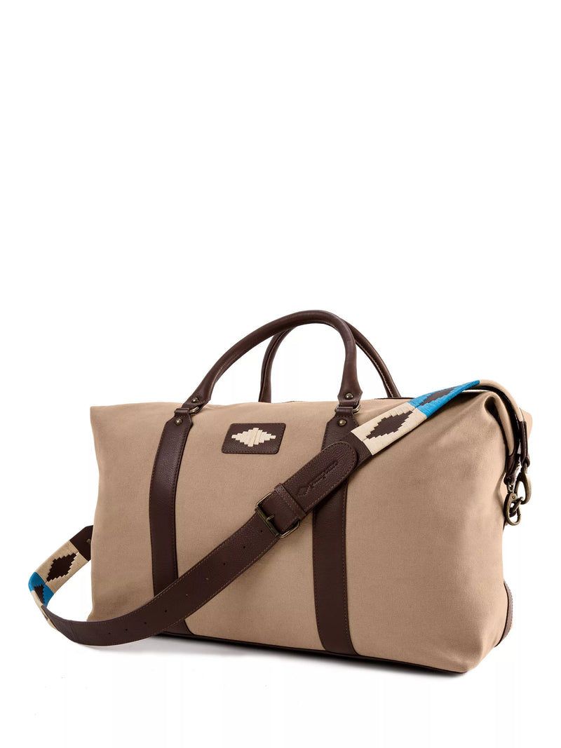 Pampeano Caballero Duffle Bag aus Leder und Canvas, 38 Liter