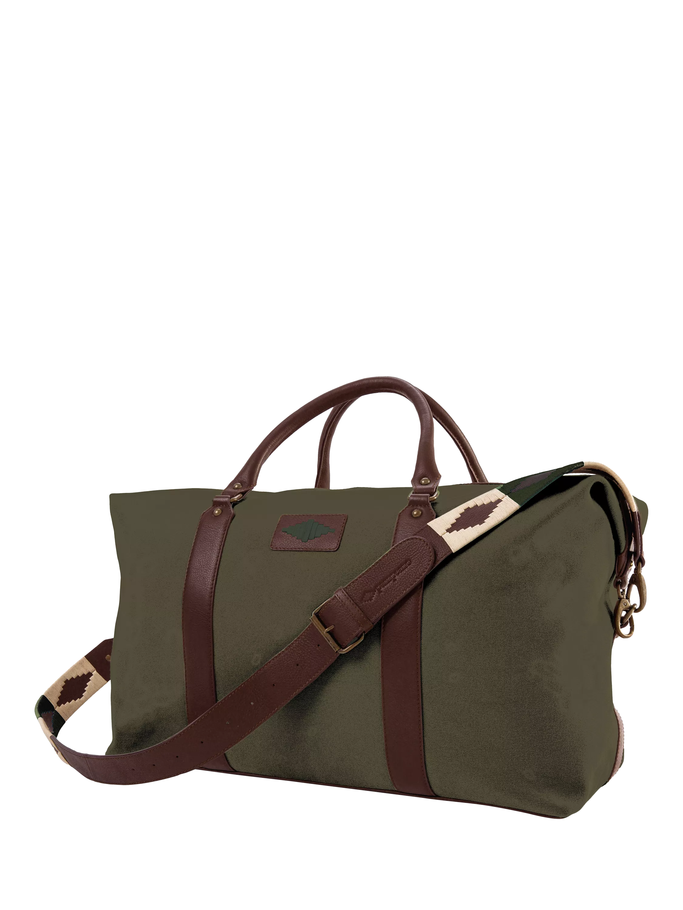 Pampeano Caballero Duffle Bag aus Leder und Canvas, 38 Liter