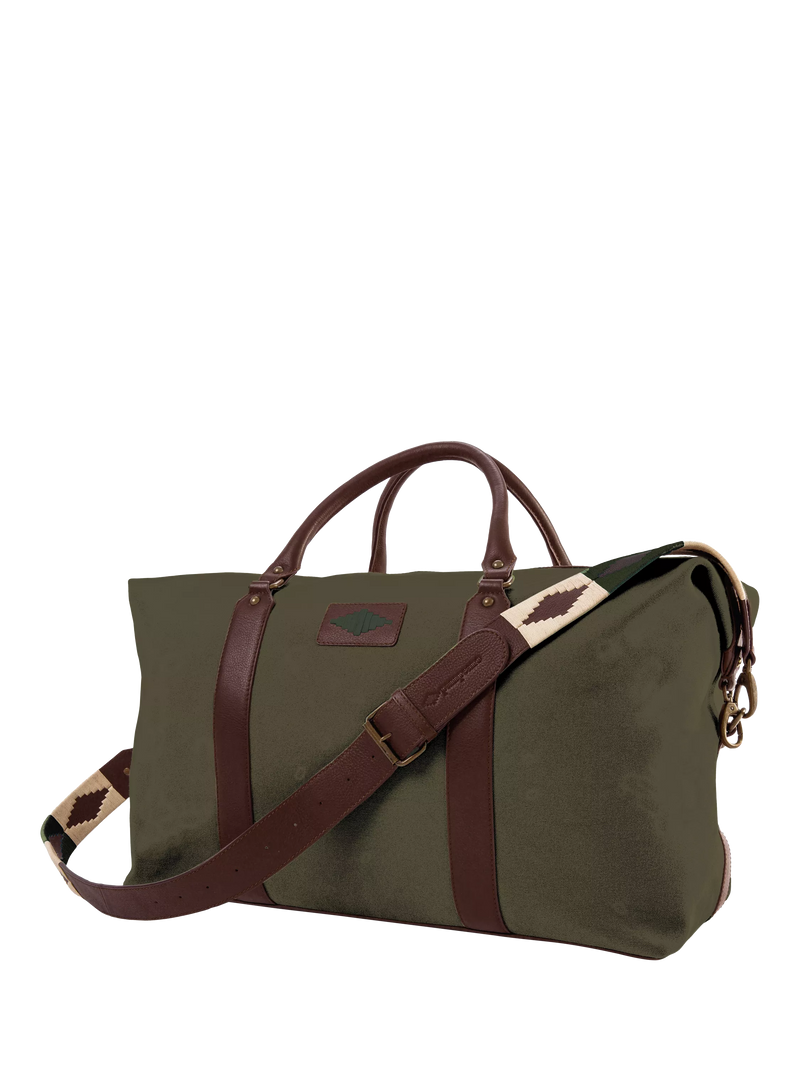 Pampeano Caballero Duffle Bag aus Leder und Canvas, 38 Liter