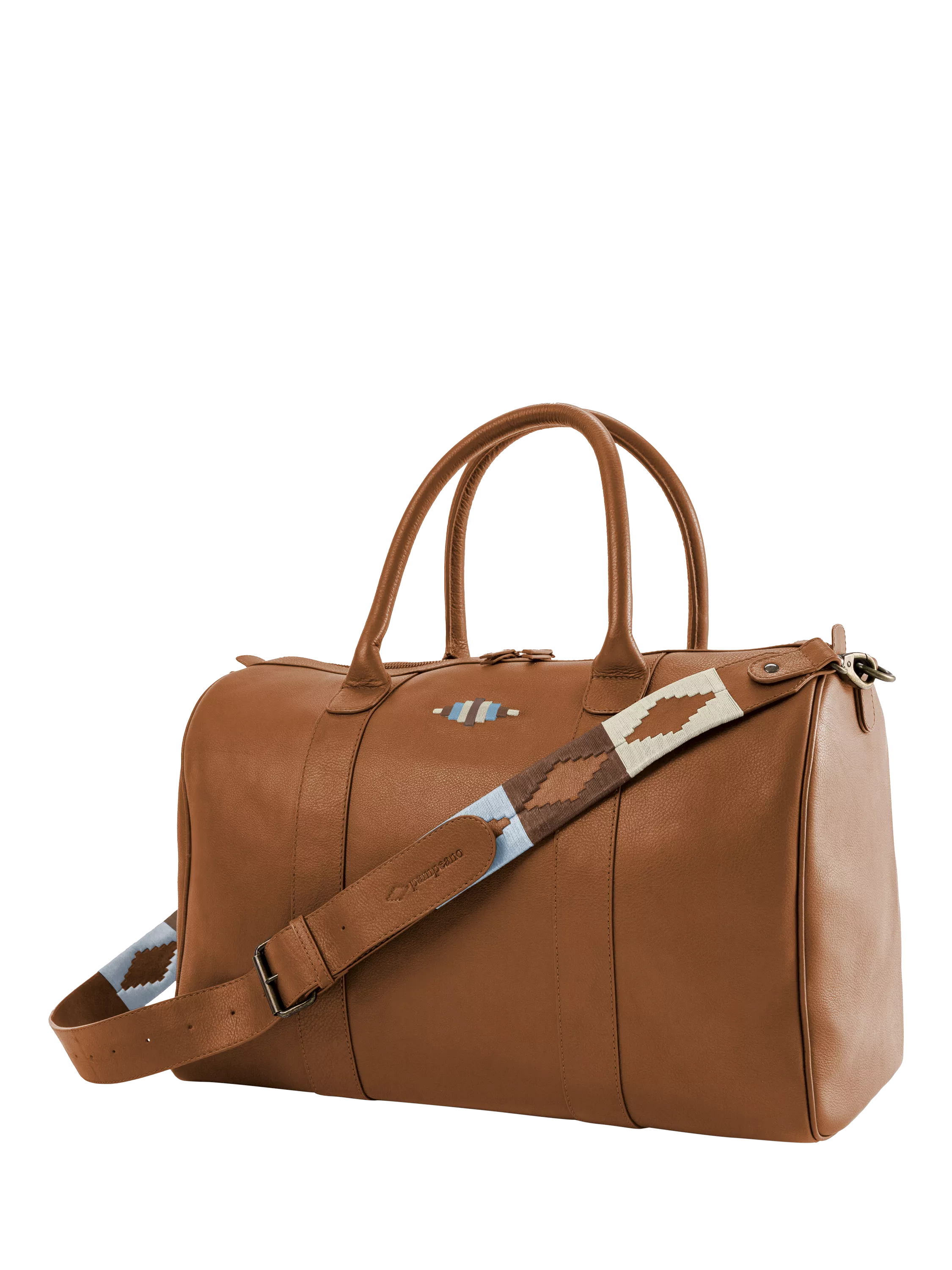 Pampeano Varon leather duffle bag tan - British product