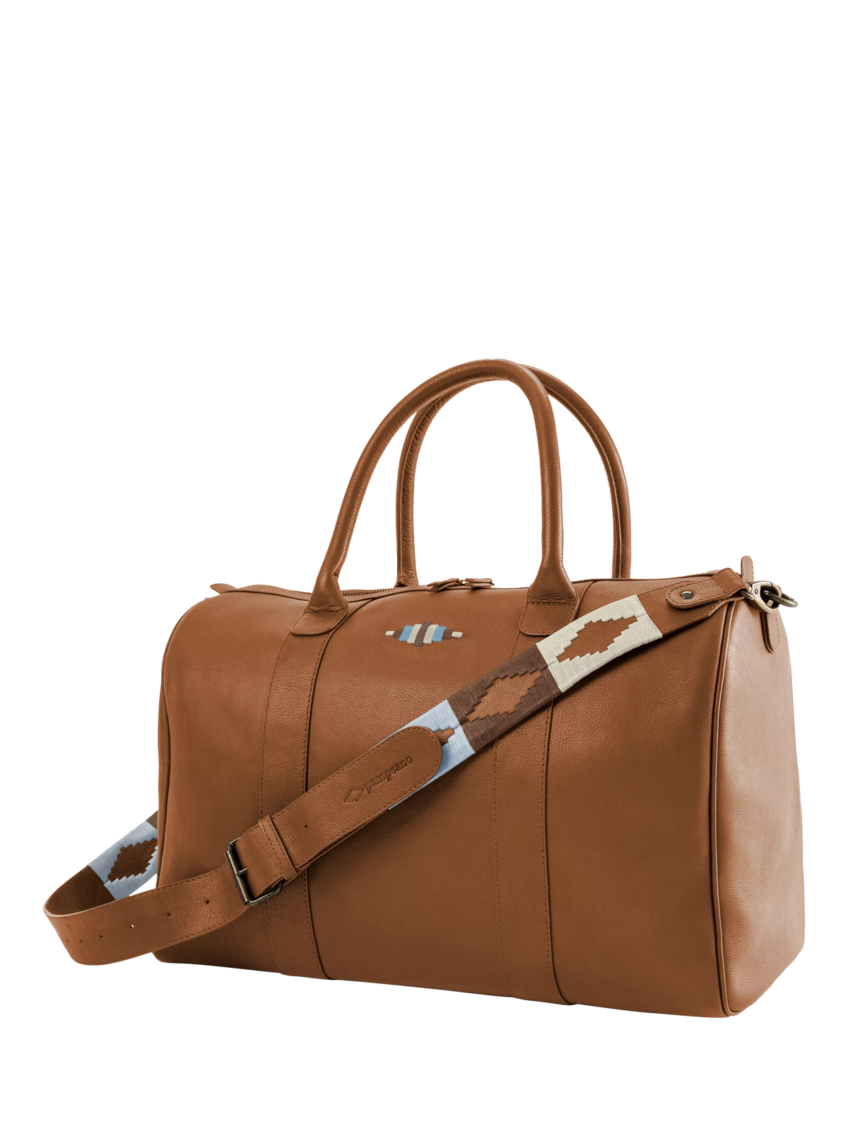 Pampeano Varon leather duffle bag tan - British product