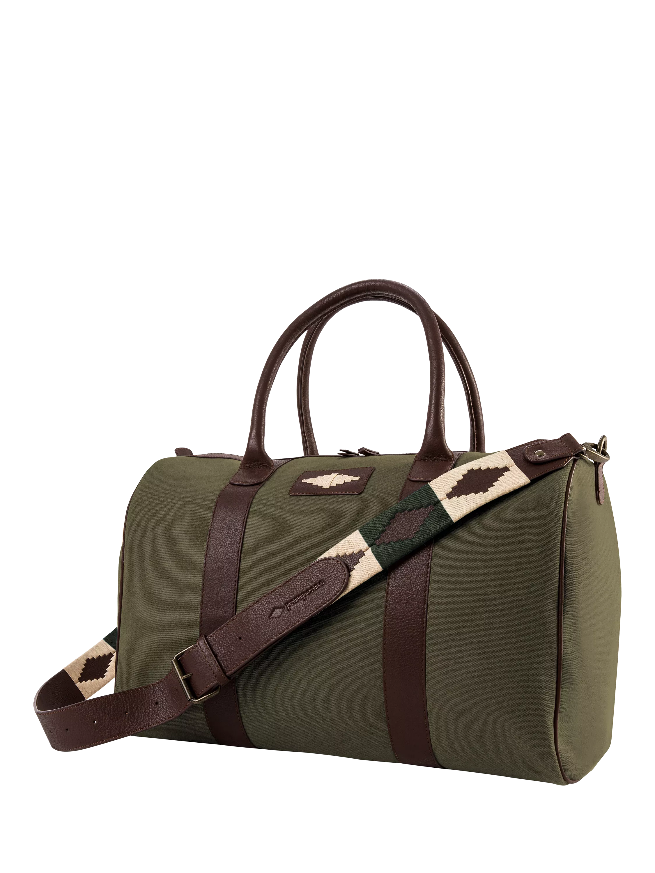 Pampeano Varon leather canvas duffle bag large, imported from the UK
