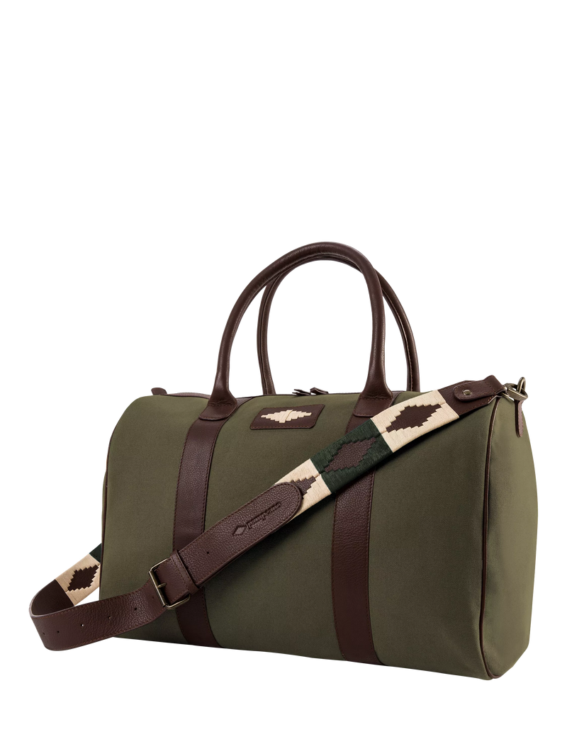 Pampeano Varon leather canvas duffle bag large, imported from the UK