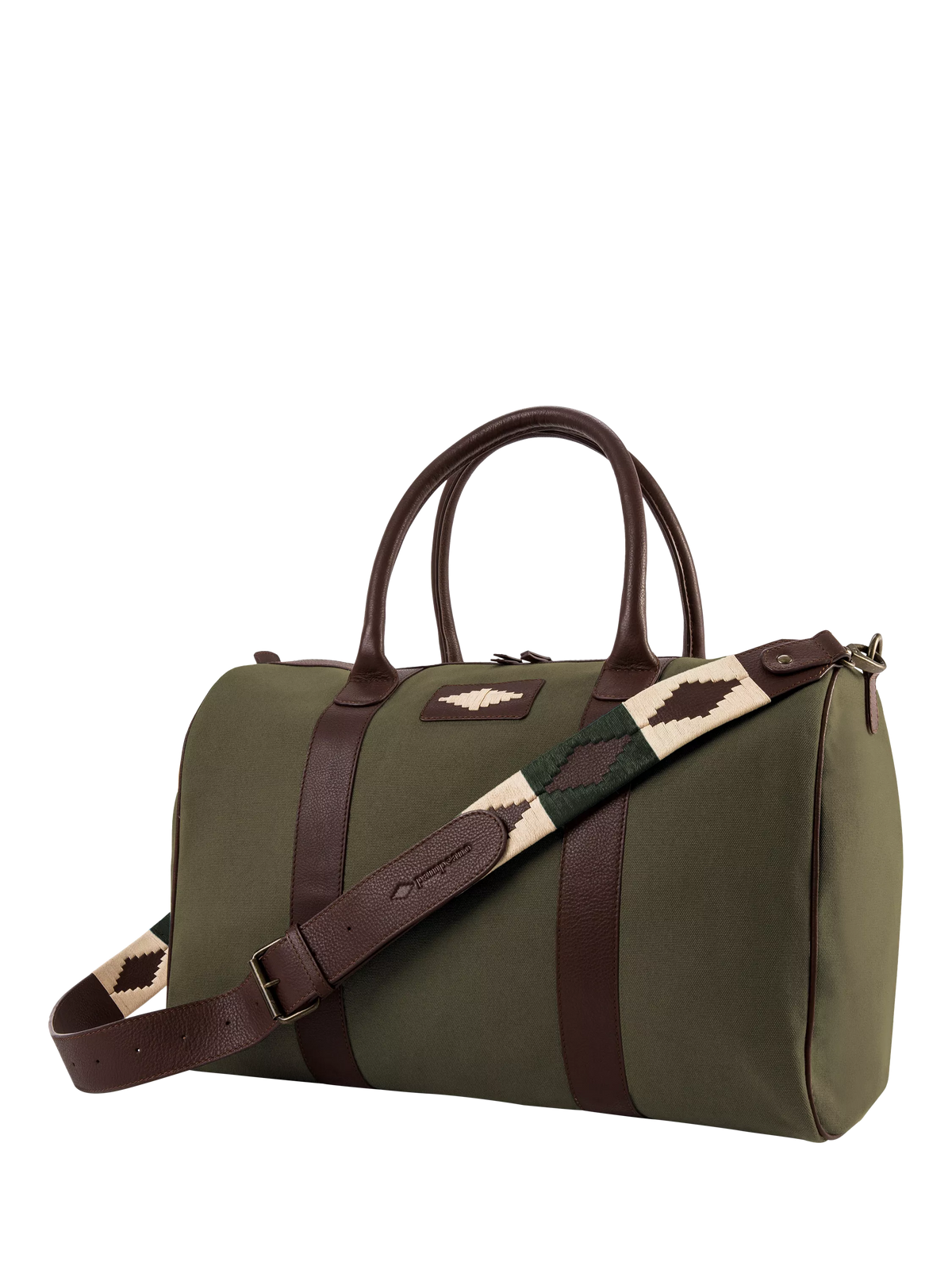 Pampeano Varon leather canvas duffle bag large, imported from the UK