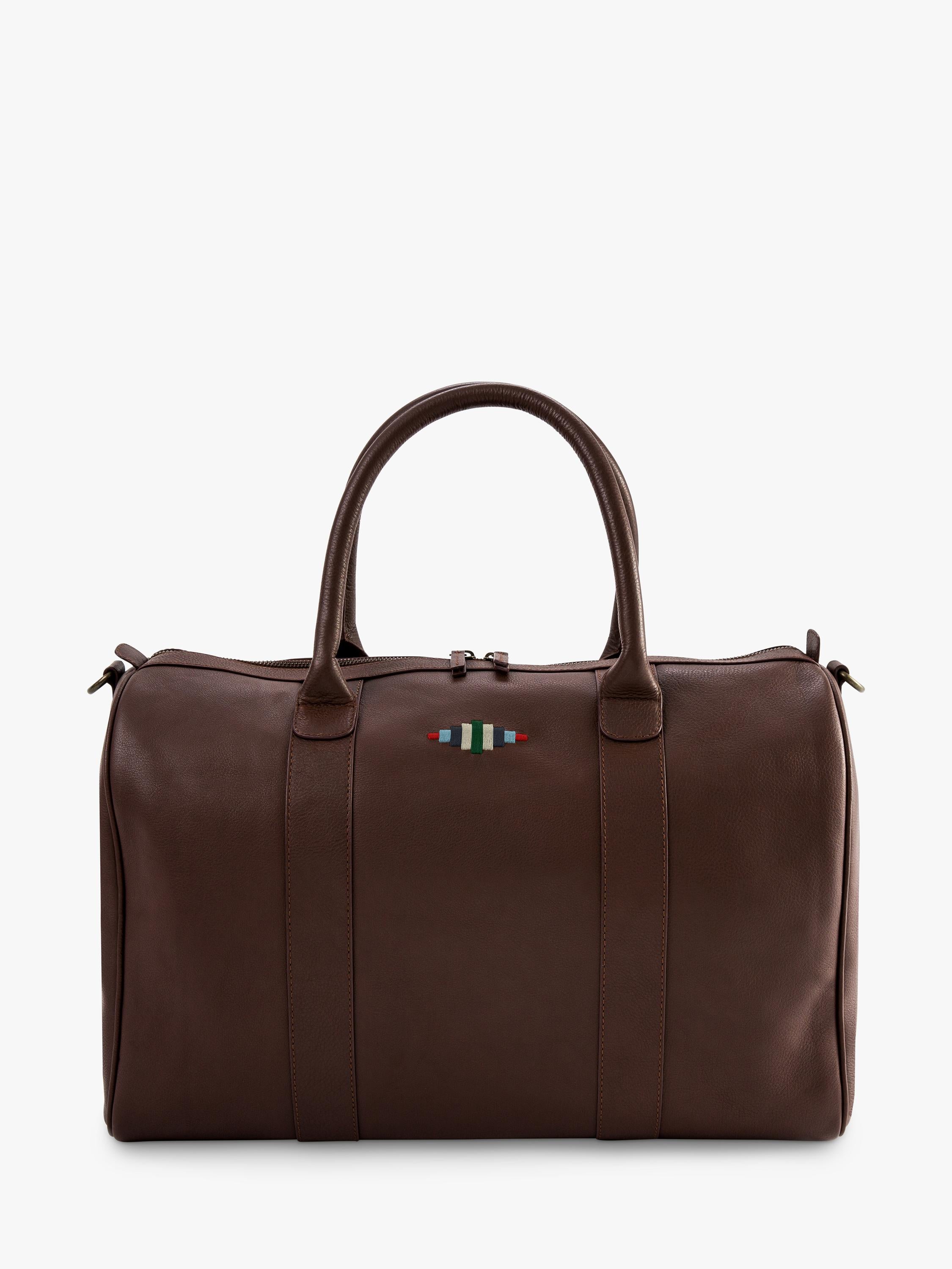 Pampeano Varon leather duffle bag brown (British brand)