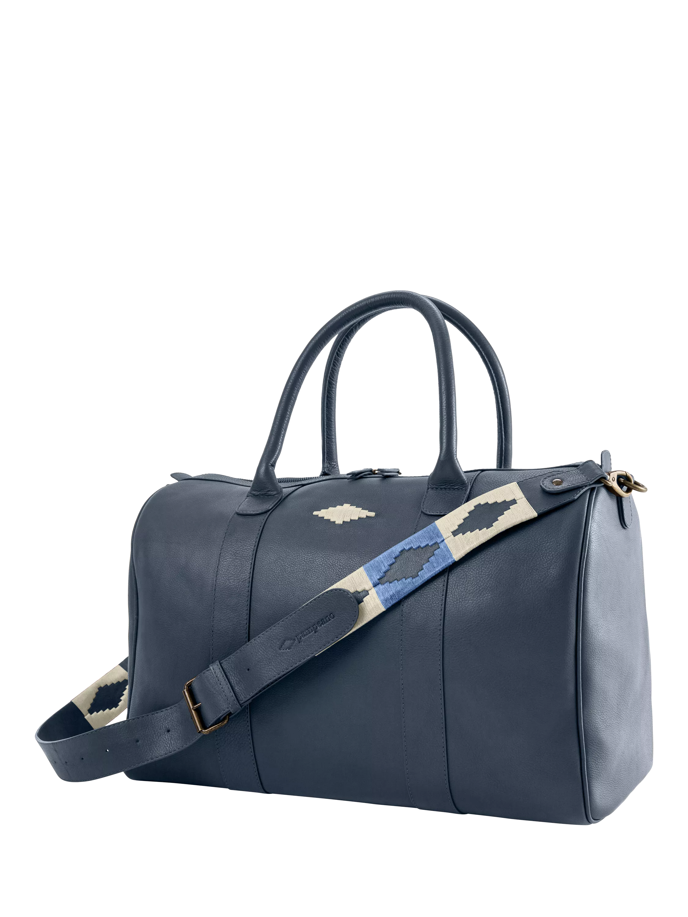 Pampeano Varon leather duffle bag navy (British brand)