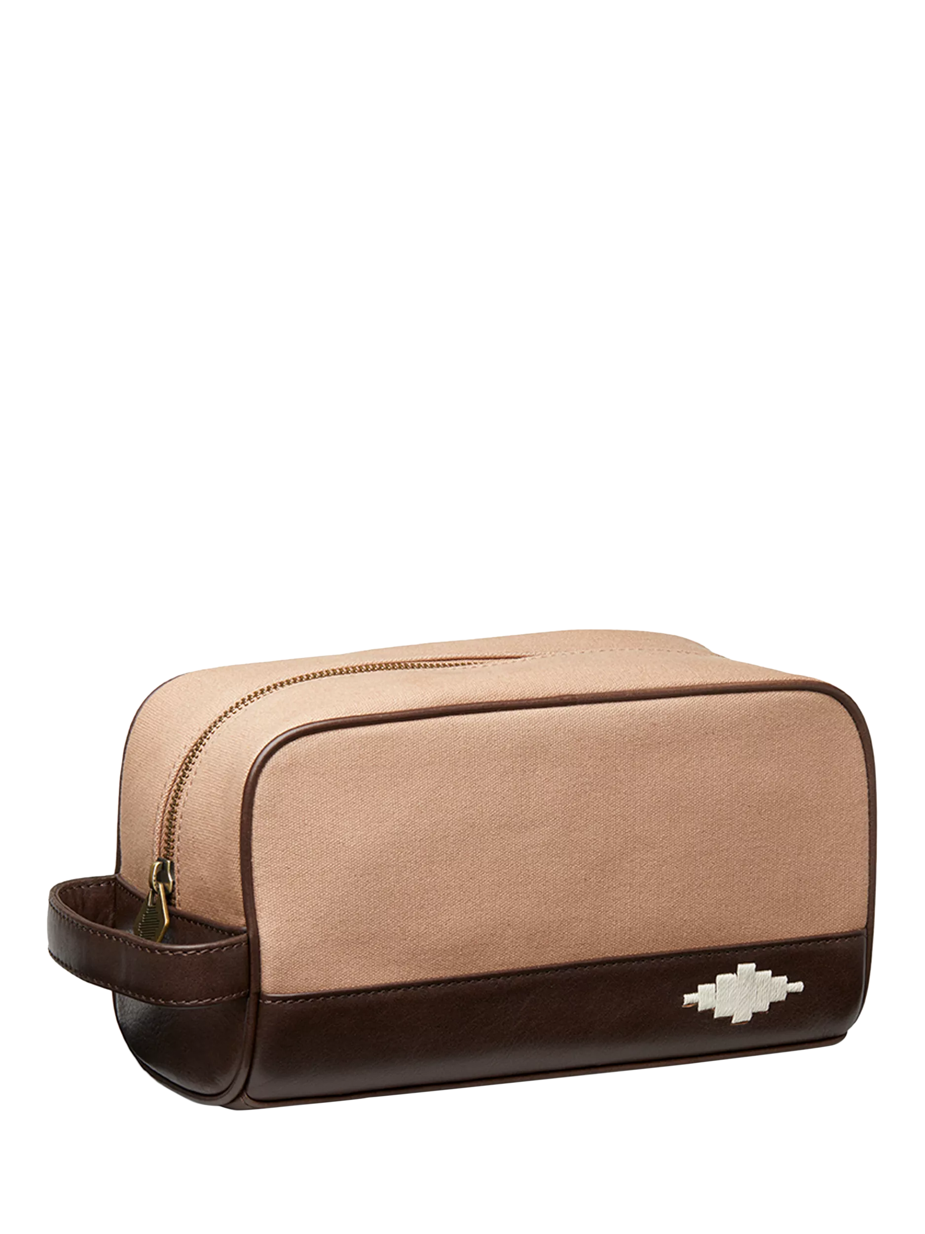 Pampeano Hombre Leather & Canvas Wash Bag
