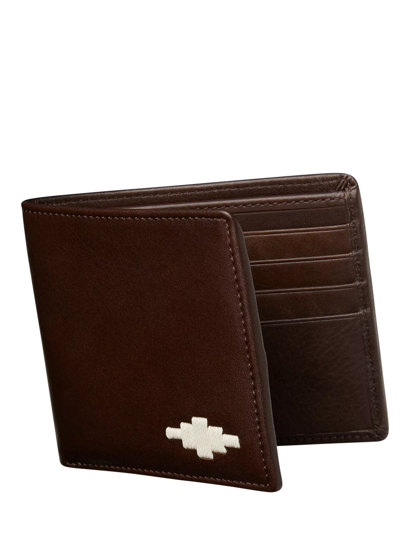 Pampeano Dinero Leather Card Wallet, Brown/Cream, One Size