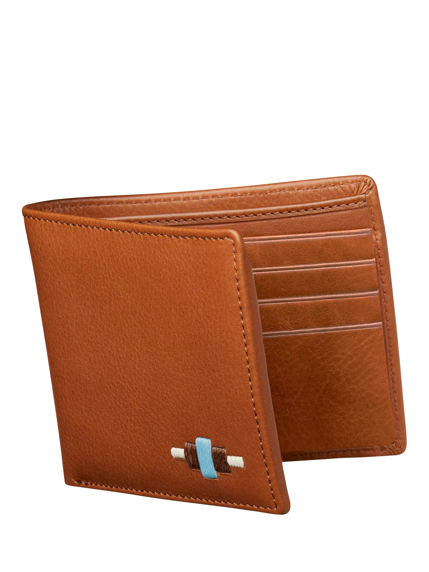 Pampeano Dinero Leather Card Wallet, Tan, One Size