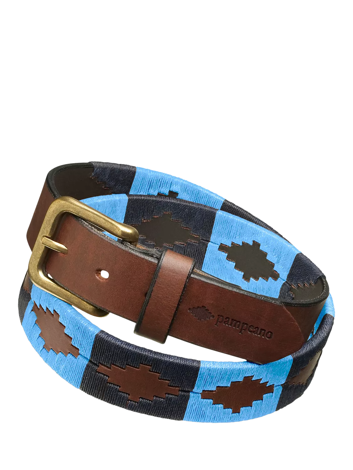 Pampeano Azules Gürtel dunkelblau hellblau, UK Version