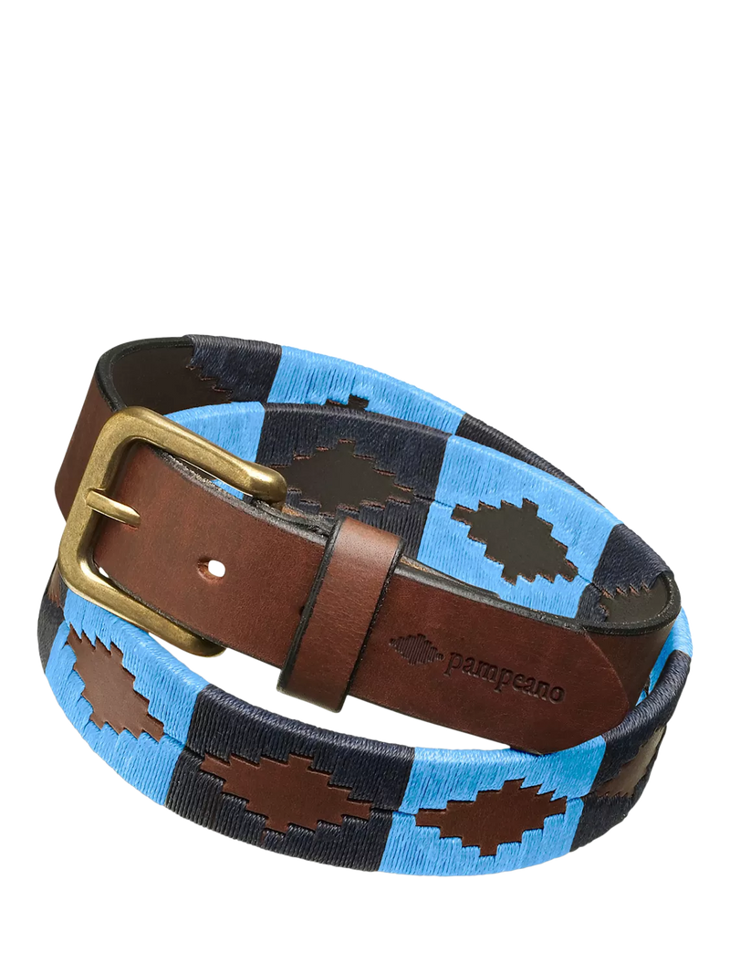 Pampeano Azules Gürtel dunkelblau hellblau, UK Version
