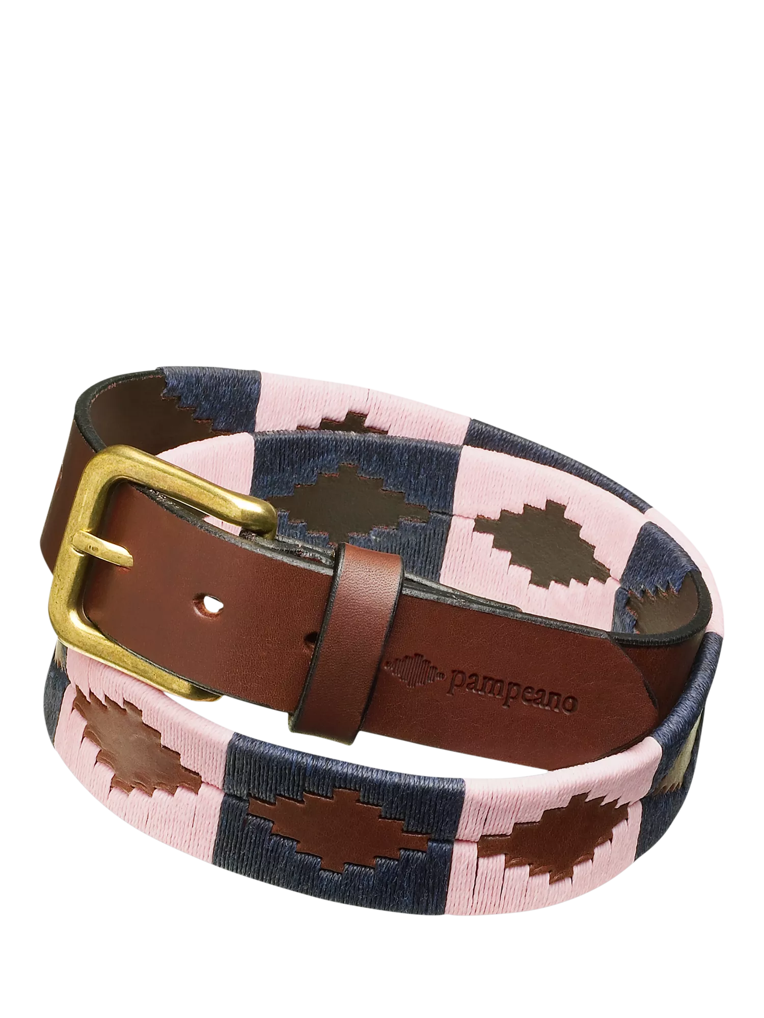 Pampeano Hermoso belt brown blue pink, UK version