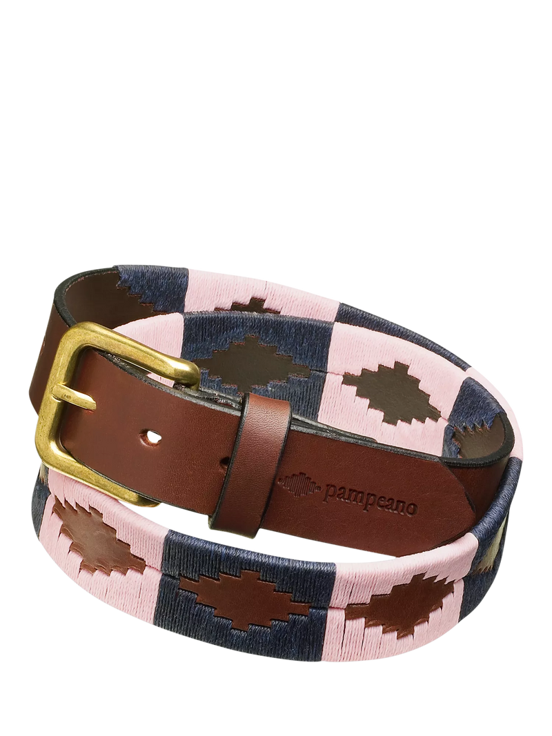Pampeano Hermoso belt brown blue pink, UK version